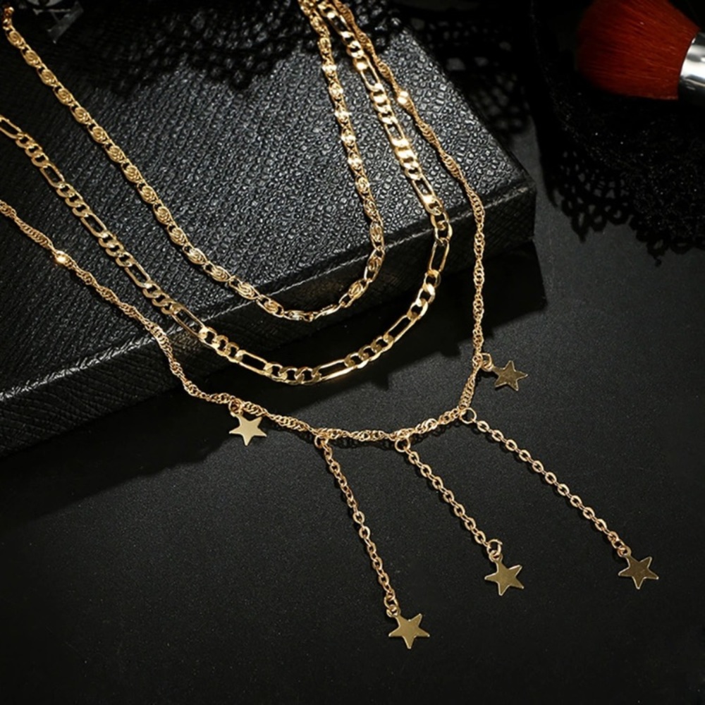 Shooting Star ☆ Layered Choker Necklace - Picture 4 of 8